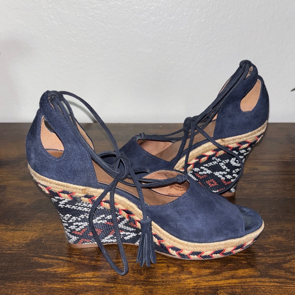 CAbi Navy Espadrille Sandals